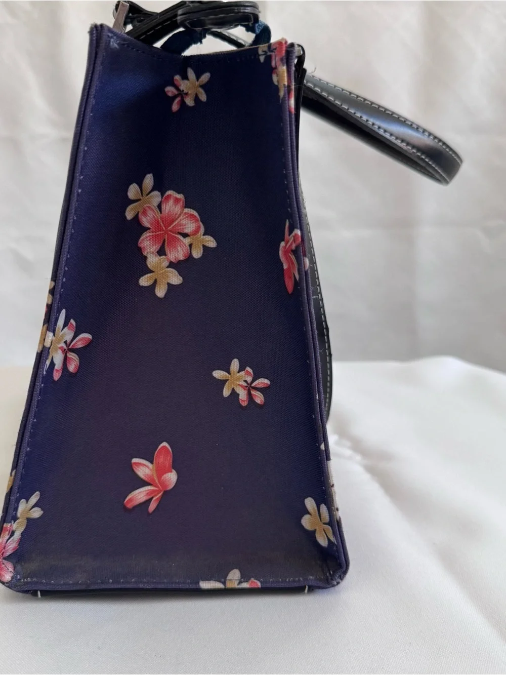 Navy Pin-Up Print Shoulder Bag with Dalmatian Motif